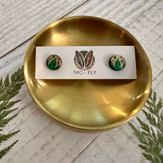 Evergreen Tree Stud Earrings