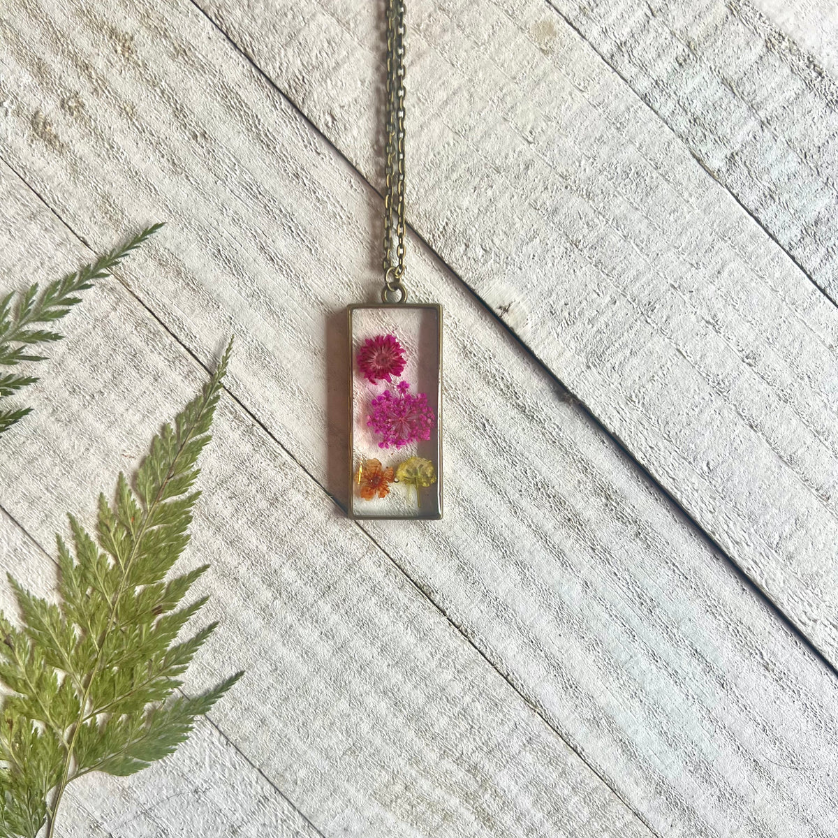 Pink Mixed Flower Necklace