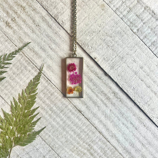 Pink Mixed Flower Necklace