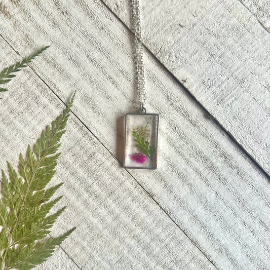Pink & White Botanical Necklace