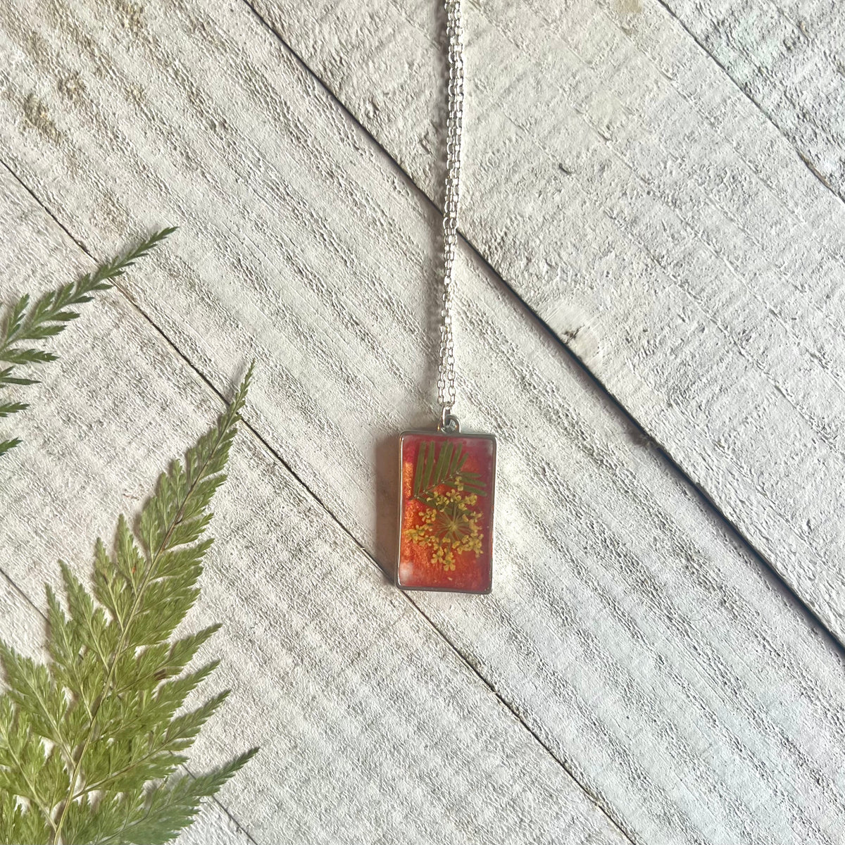Orange Botanical Necklace