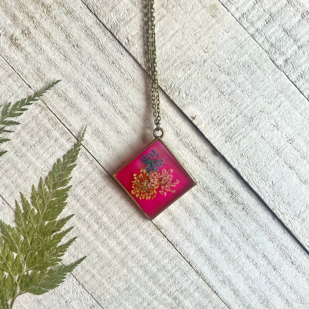 Pink Mixed Botanical Necklace